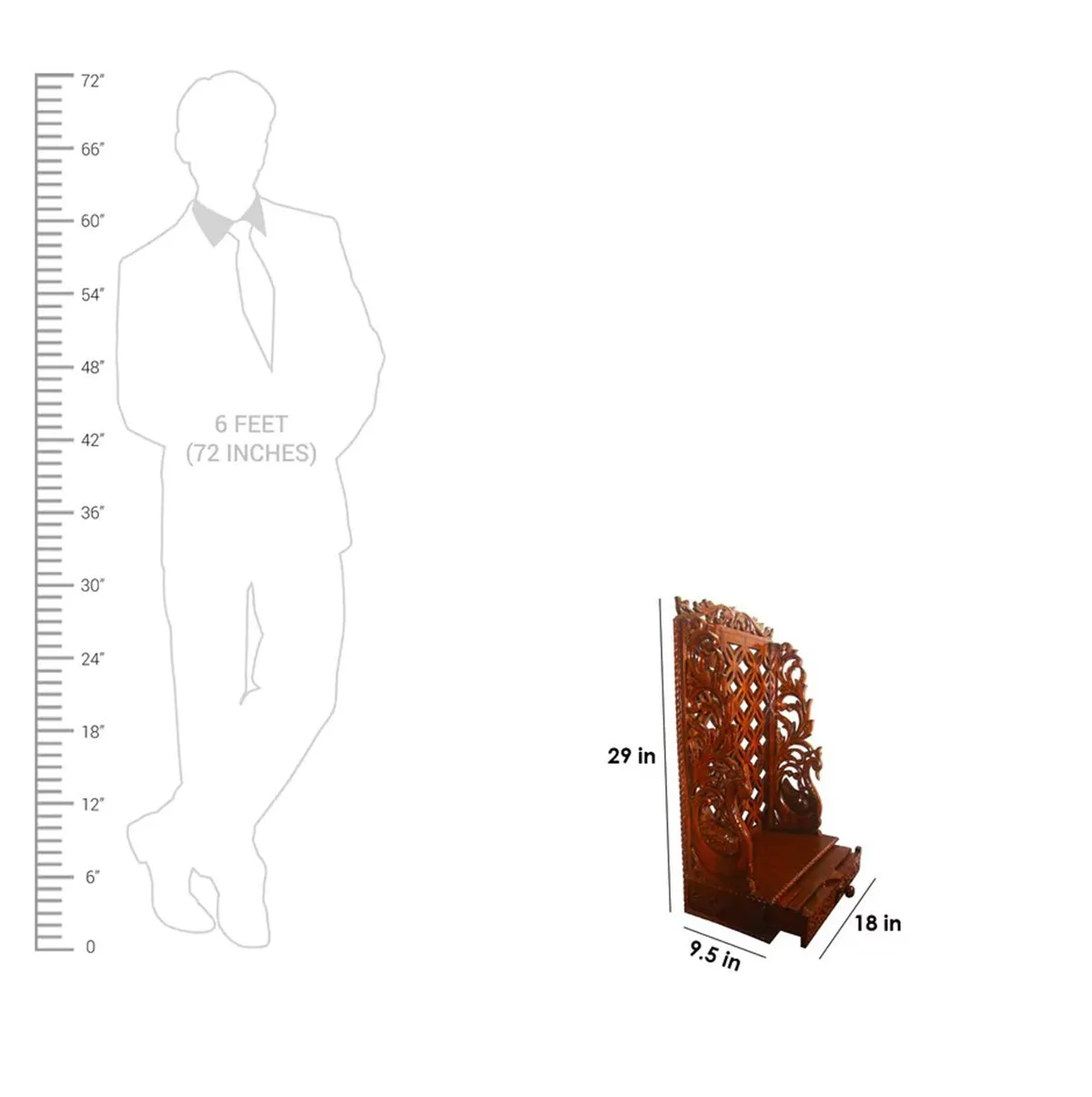 Wooden Temple for Table and Wall Hanging View 3