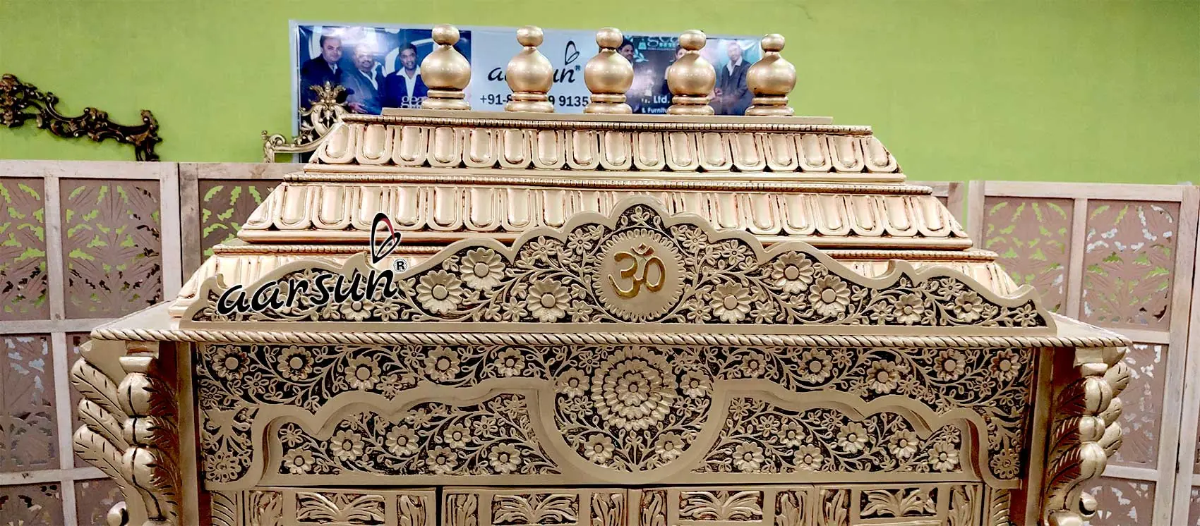 Antique Gold Bell Temple for Home YT-628 View 3