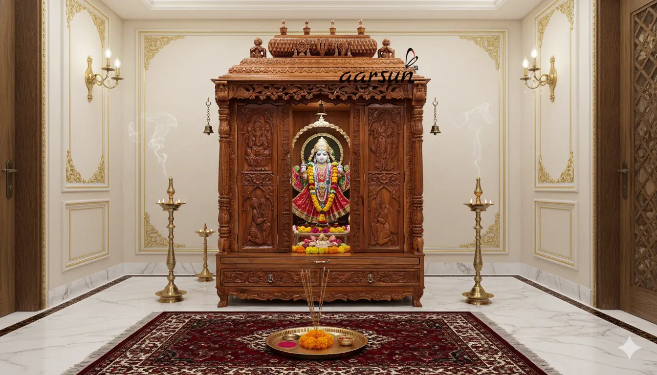AshtaLakshmiji Mandir in Teak Wood YT-585