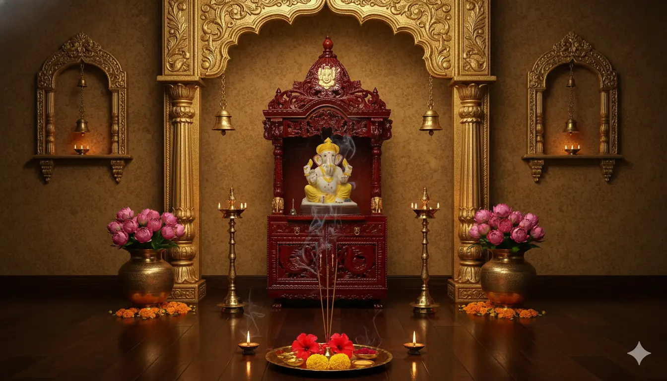 Beautiful Carved Temple in Solid Wood NT-032