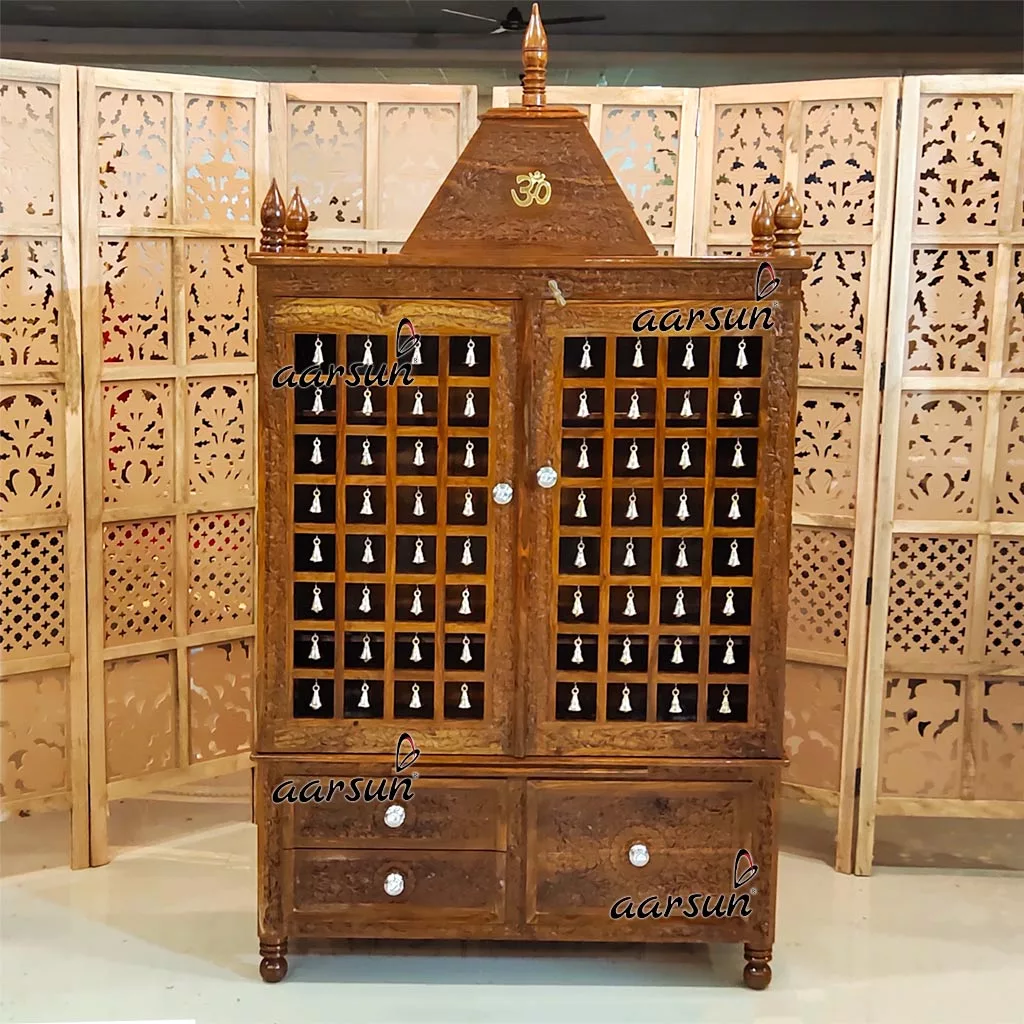 Sheesham Wood Door Temple with Bells YT-341 View 3