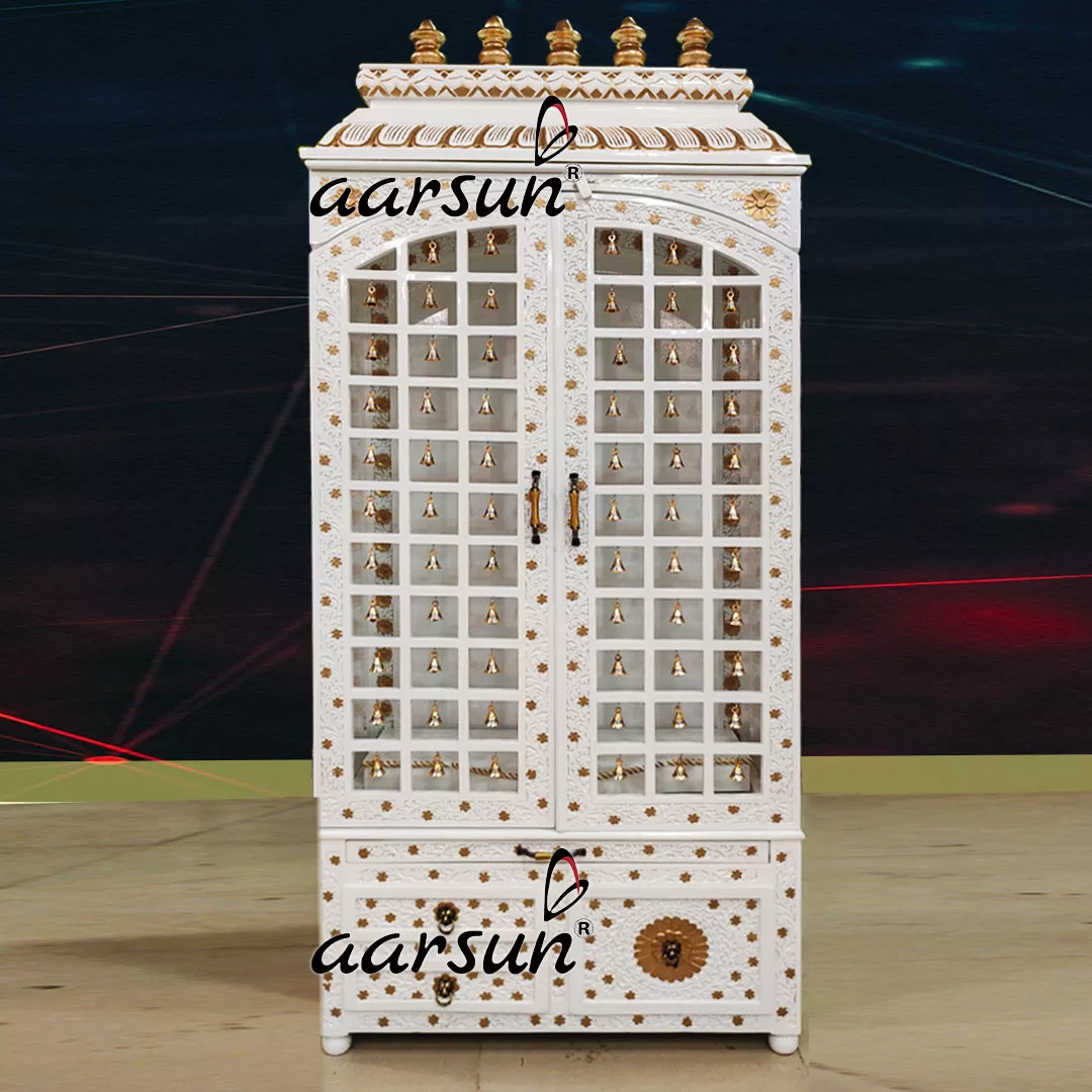 Beautifully Carved White Temple YT-639 View 5