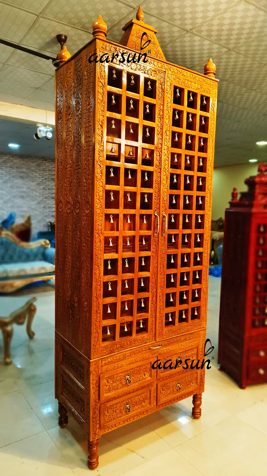 Bell Temple in Teak Wood View 5