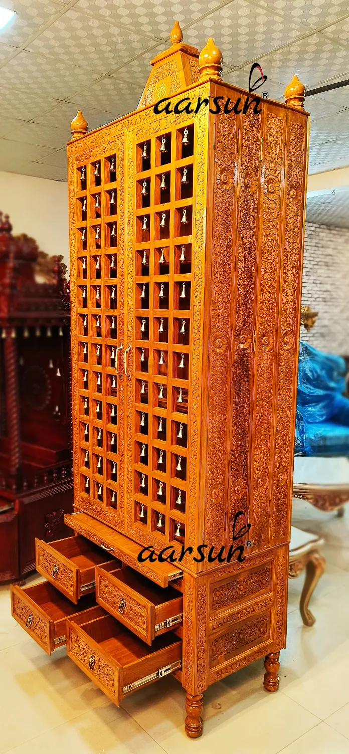 Bell Temple in Teak Wood View 6