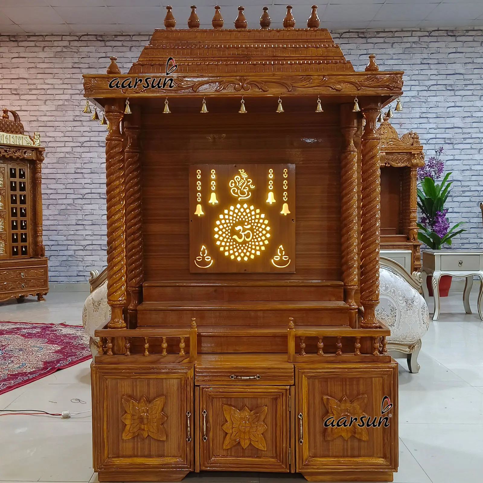 Big Temple in Om LED Light View 2