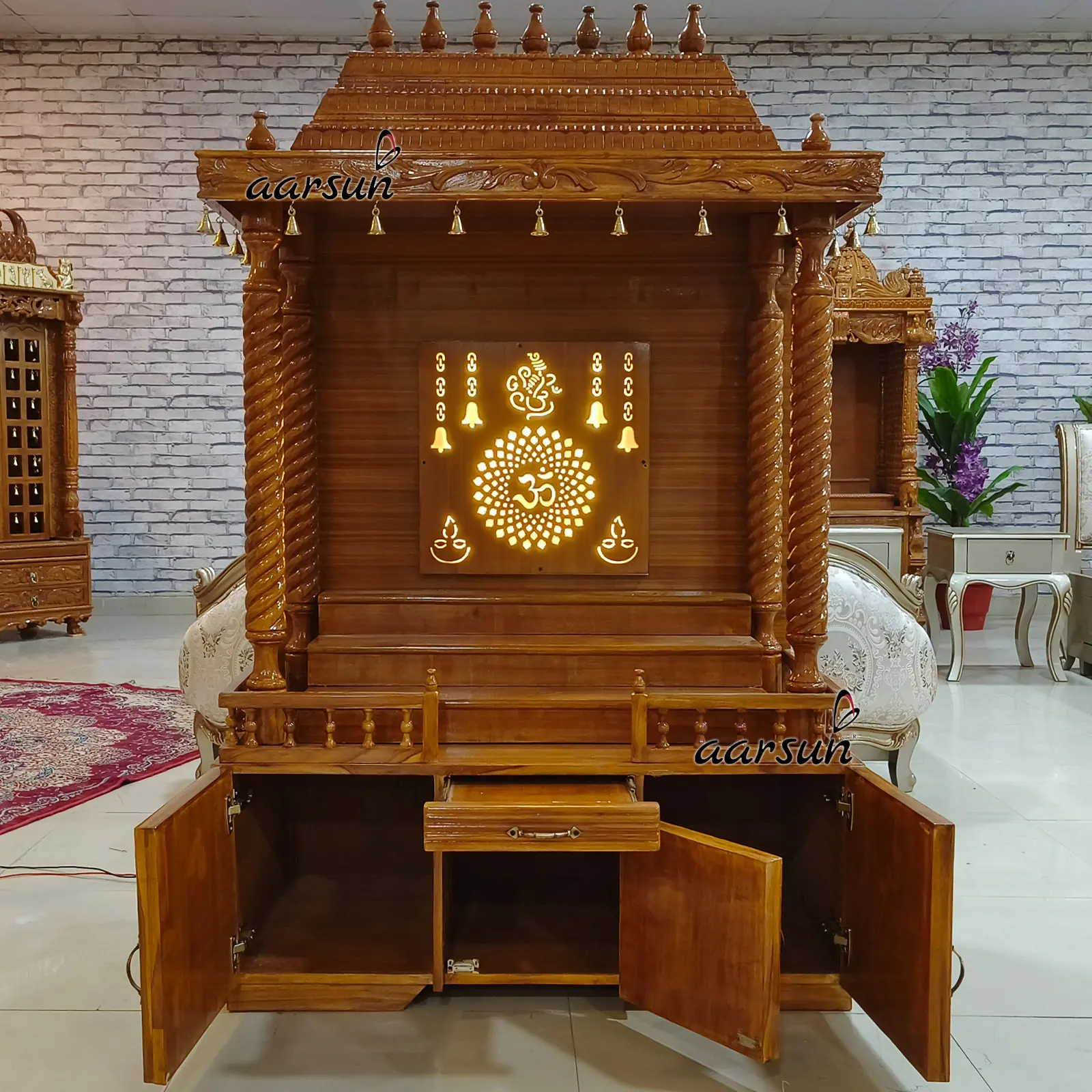 Big Temple in Om LED Light View 3