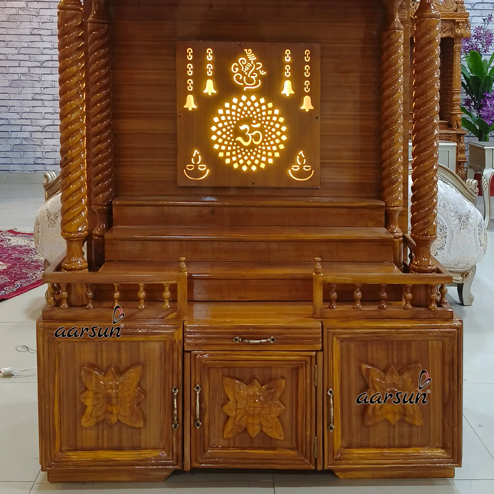 Big Temple in Om LED Light View 4