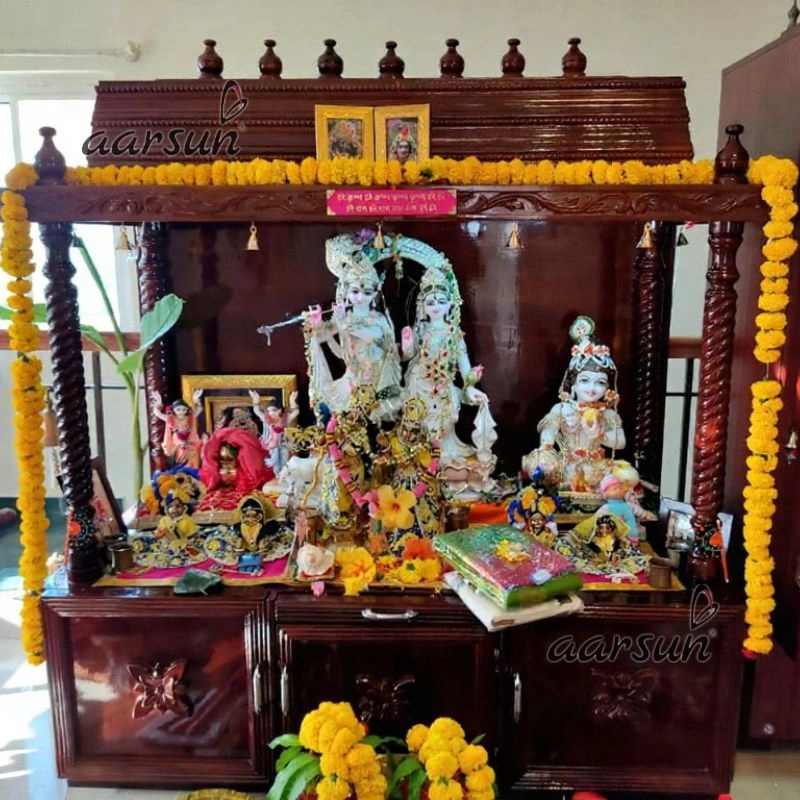 Buy Grand Wooden Temple for Home Online View 2