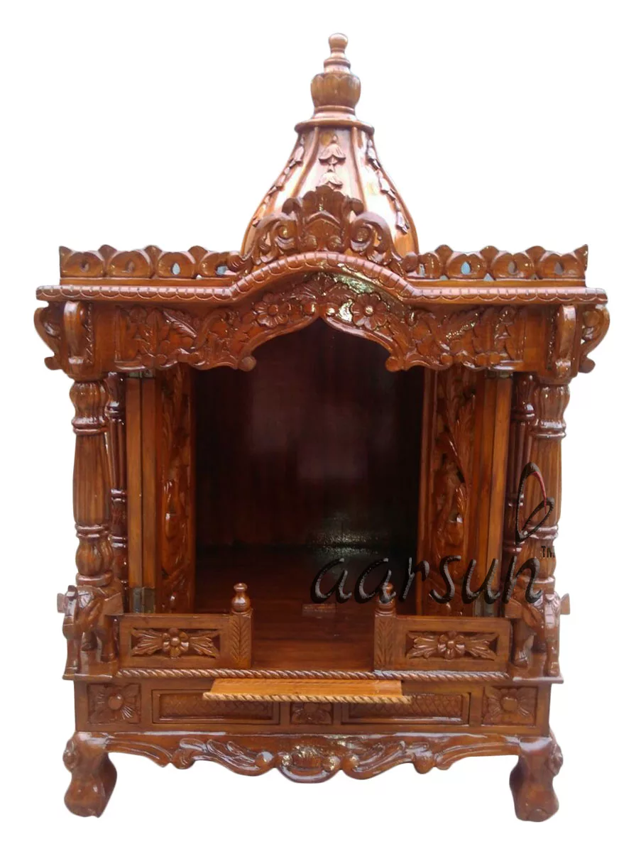 Carved Wooden Mandir MNDR-0131 View 2