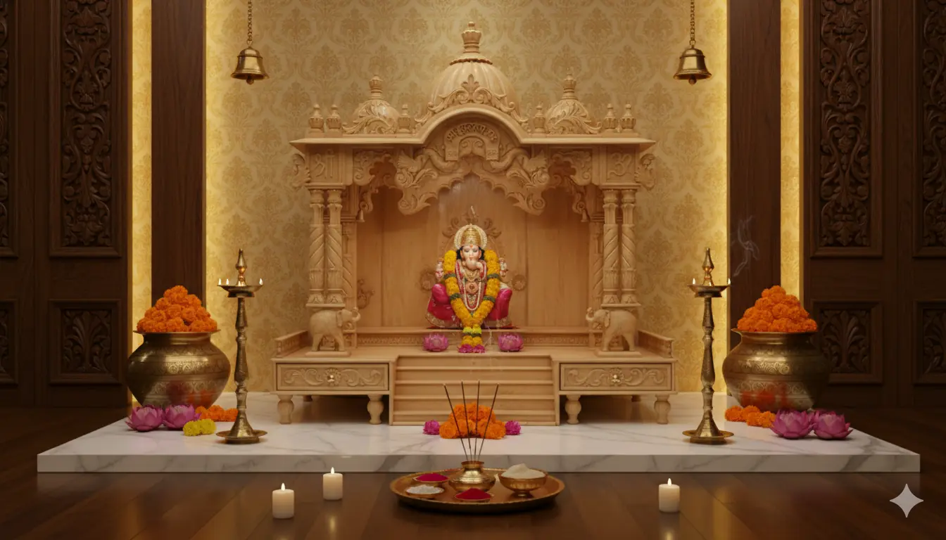 Designer Wooden Temple MNDR-0026