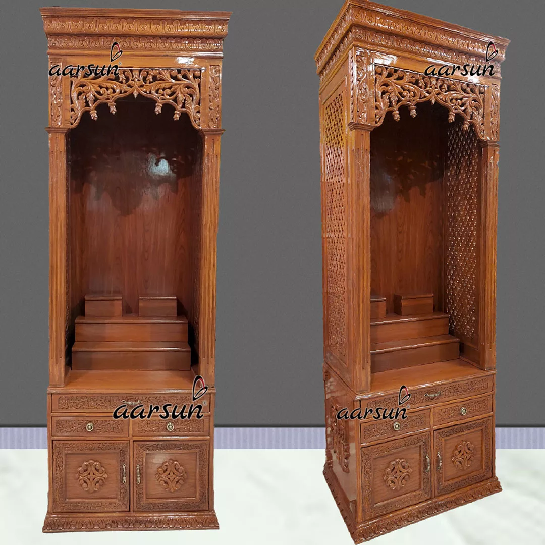 Devasthanam Mandir Design in Teak Wood YT-618 View 5