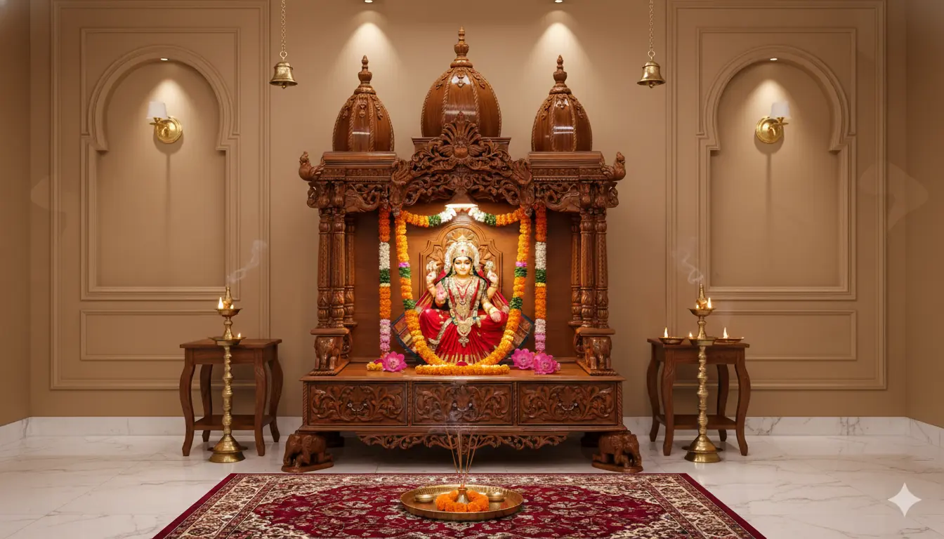 Devasthanam Mandir Design in Teak Wood YT-618