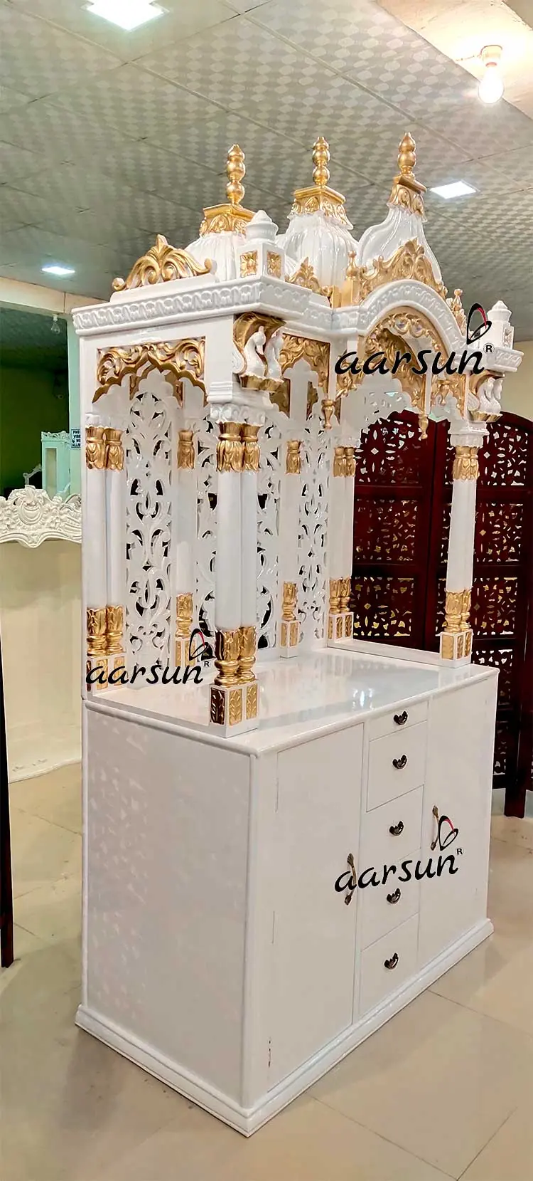 Devasthanam Pooja Mandir with Cabinet YT-602 View 2