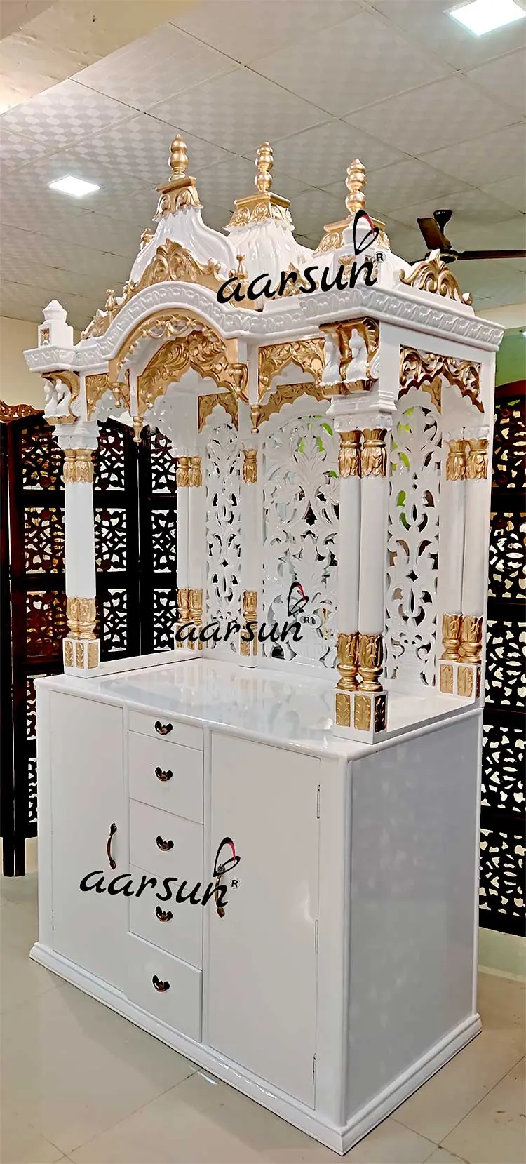 Devasthanam Pooja Mandir with Cabinet YT-602 View 4