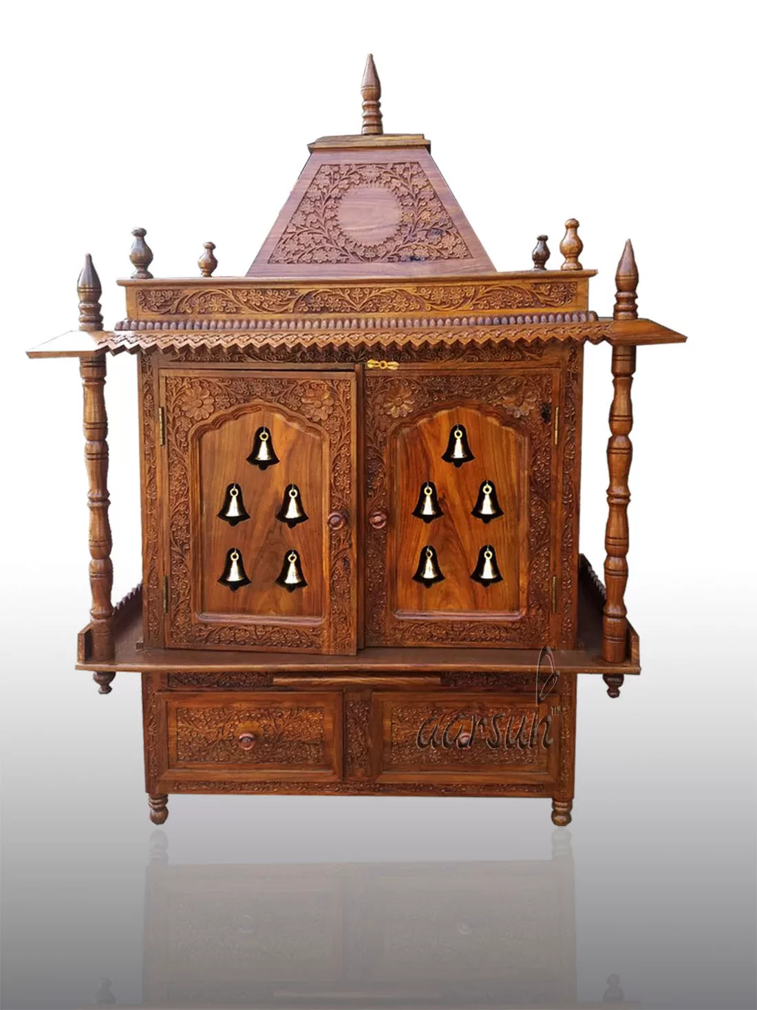 Door Wooden Temple Shisham Wood MNDR-0106 View 2