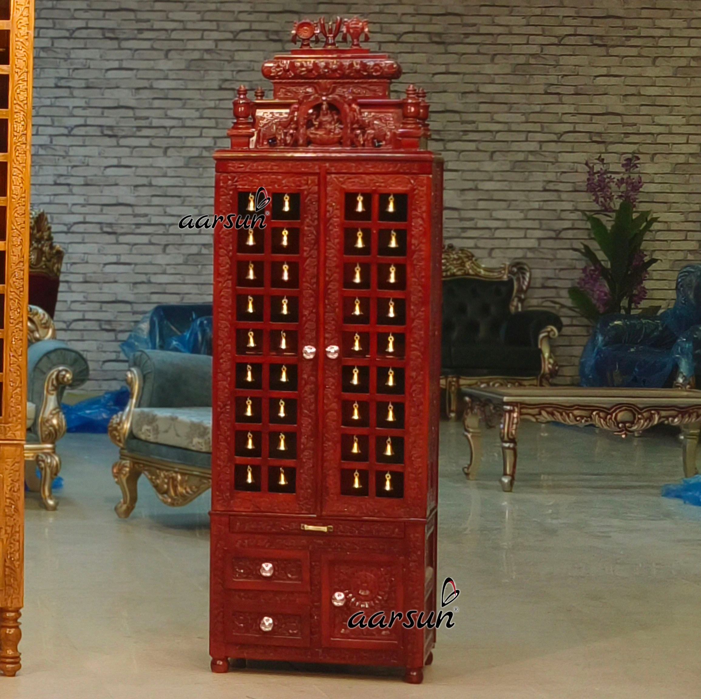 Exquisite Teak Wood Temple View 4