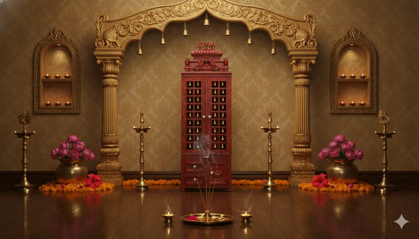 Exquisite Teak Wood Temple