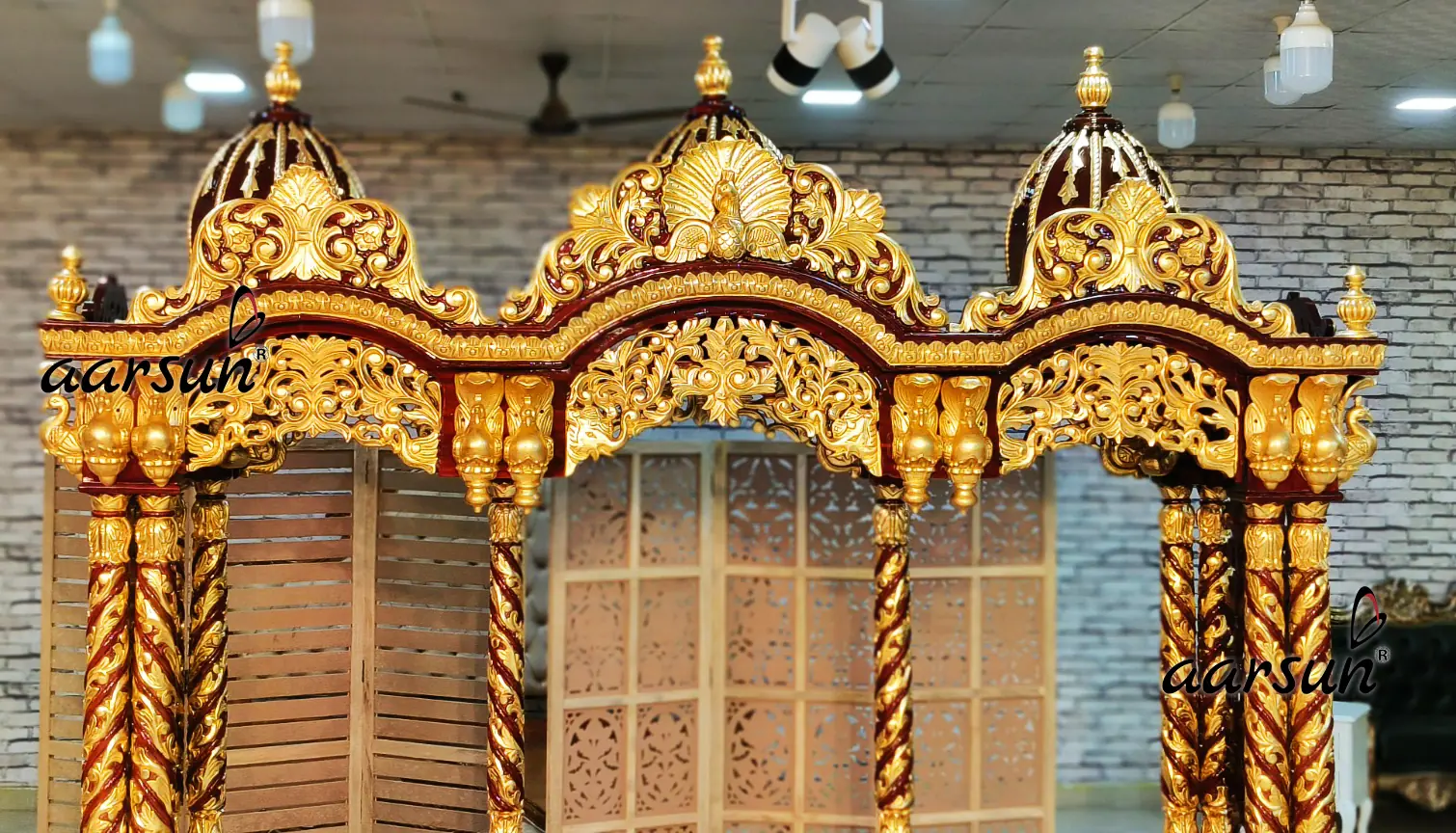 Exquisite Wooden Mandir, Pooja Temple, Home Mandir View 3