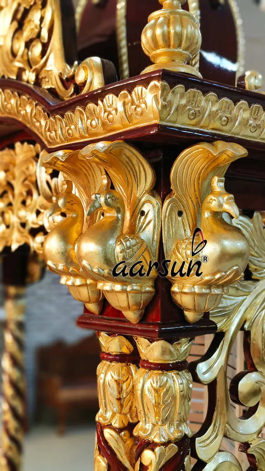 Exquisite Wooden Mandir, Pooja Temple, Home Mandir View 4