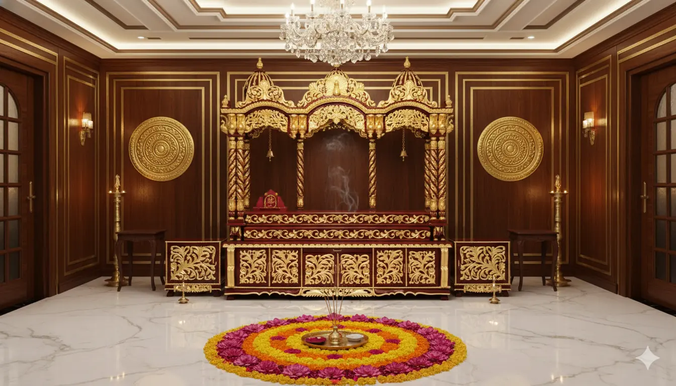 Exquisite Wooden Mandir, Pooja Temple, Home Mandir