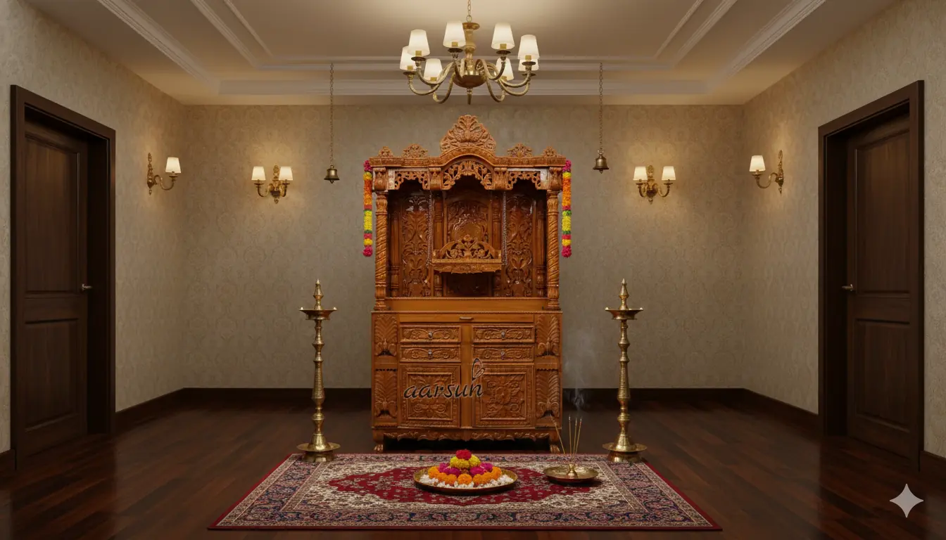 Hand carved Royal Temple with Krishna Jhoola