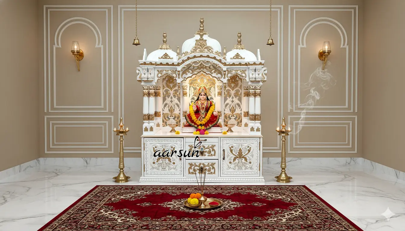 Handcarved White & Gold ISKCON Temple YT-642