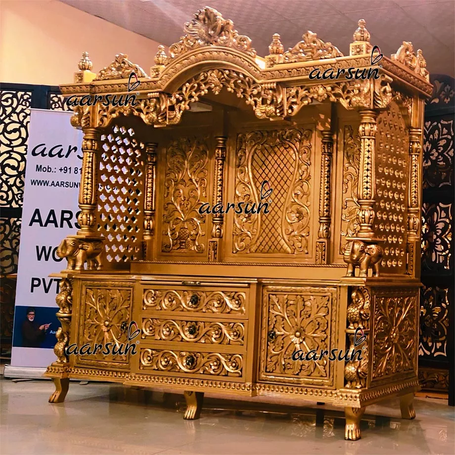 Handcrafted Antique Gold Temple YT-389 View 2