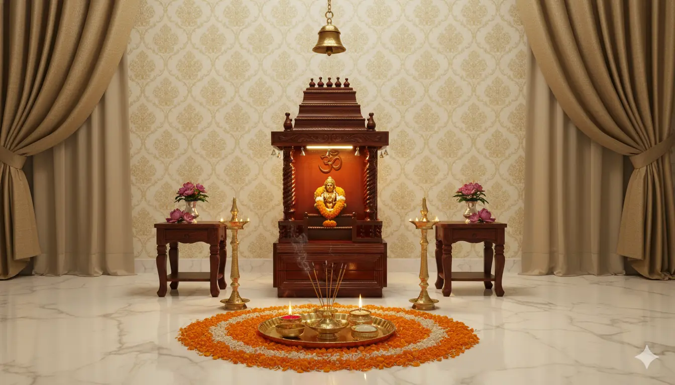 Handcrafted Bell Temple in Durable Teak Wood MNDR-0011