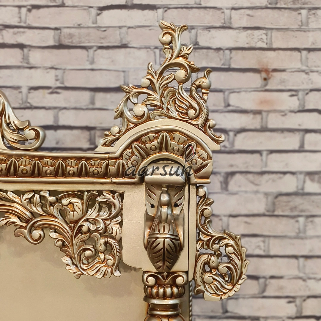 Handcrafted Designer Mandir with Intricate Carving View 2