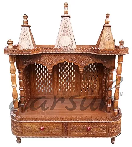 Handcrafted Home Temple in Shisham MNDR-1987 View 4