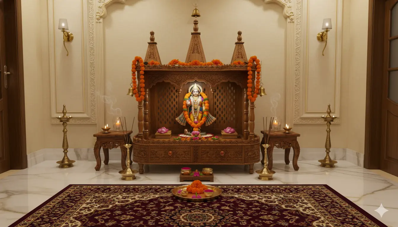 Handcrafted Home Temple in Shisham MNDR-1987