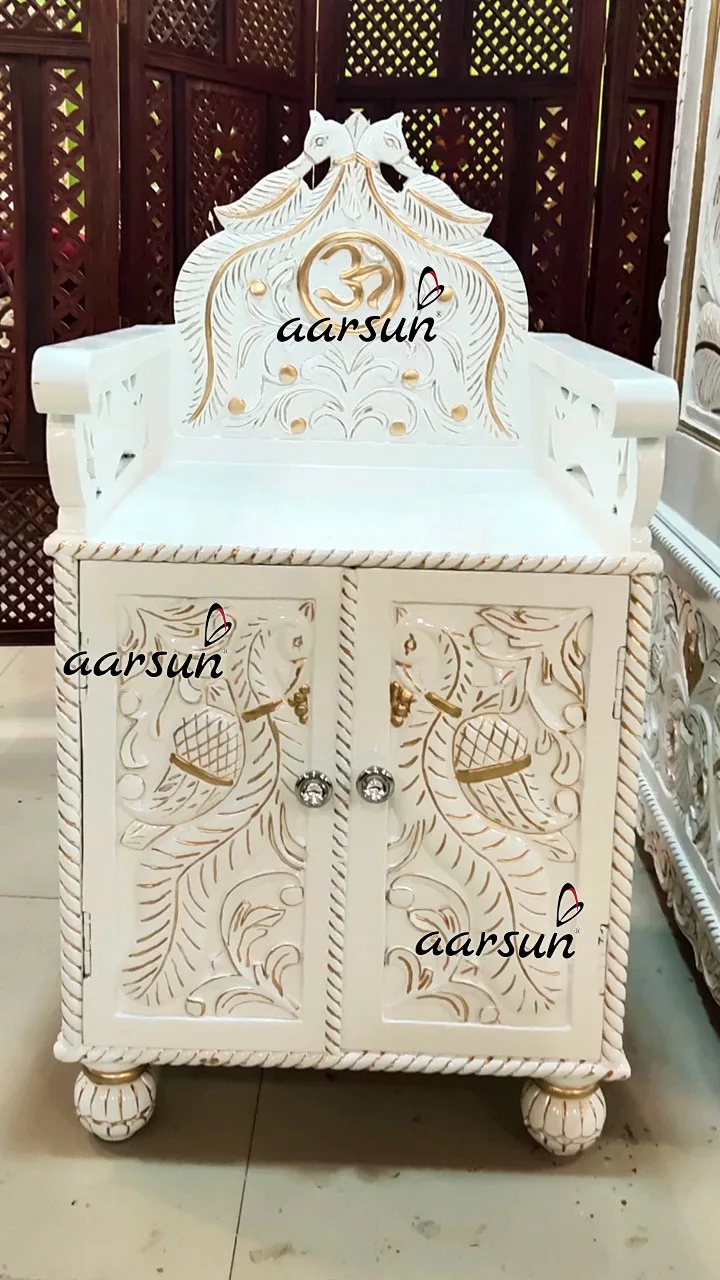 Handcrafted Mandir with Chowki Steps YT-520 View 4