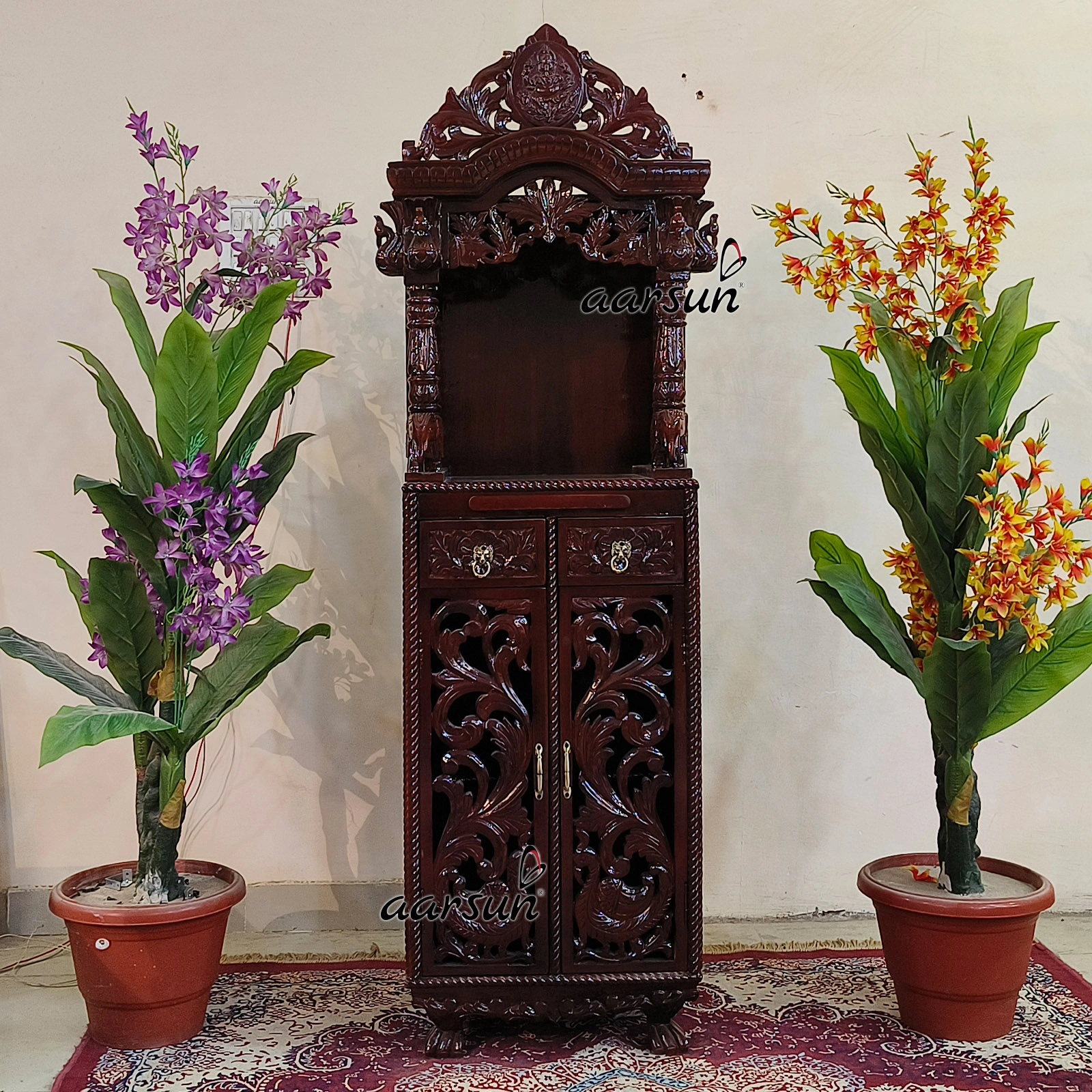Handcrafted North Indian Puja Mandir View 3