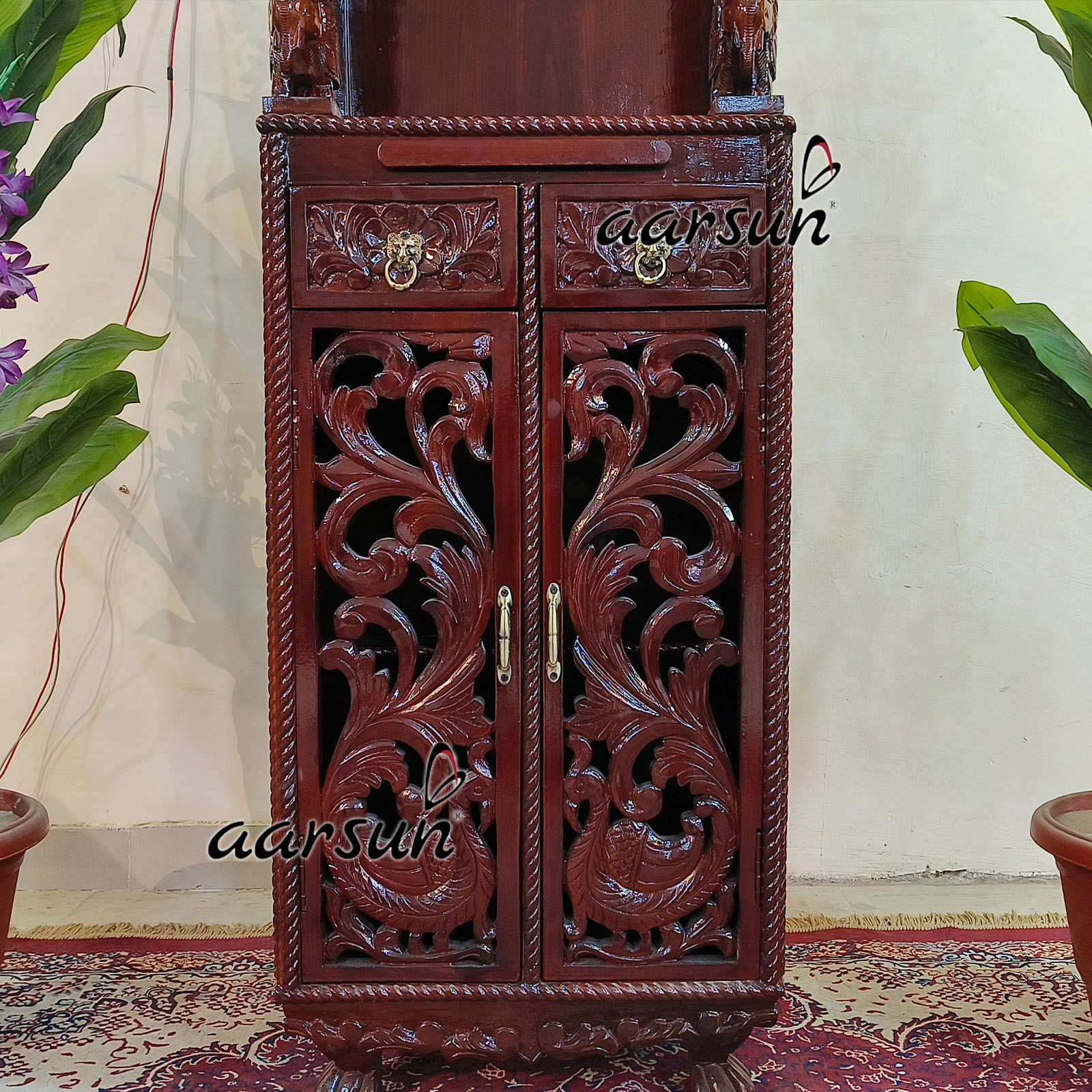 Handcrafted North Indian Puja Mandir View 8