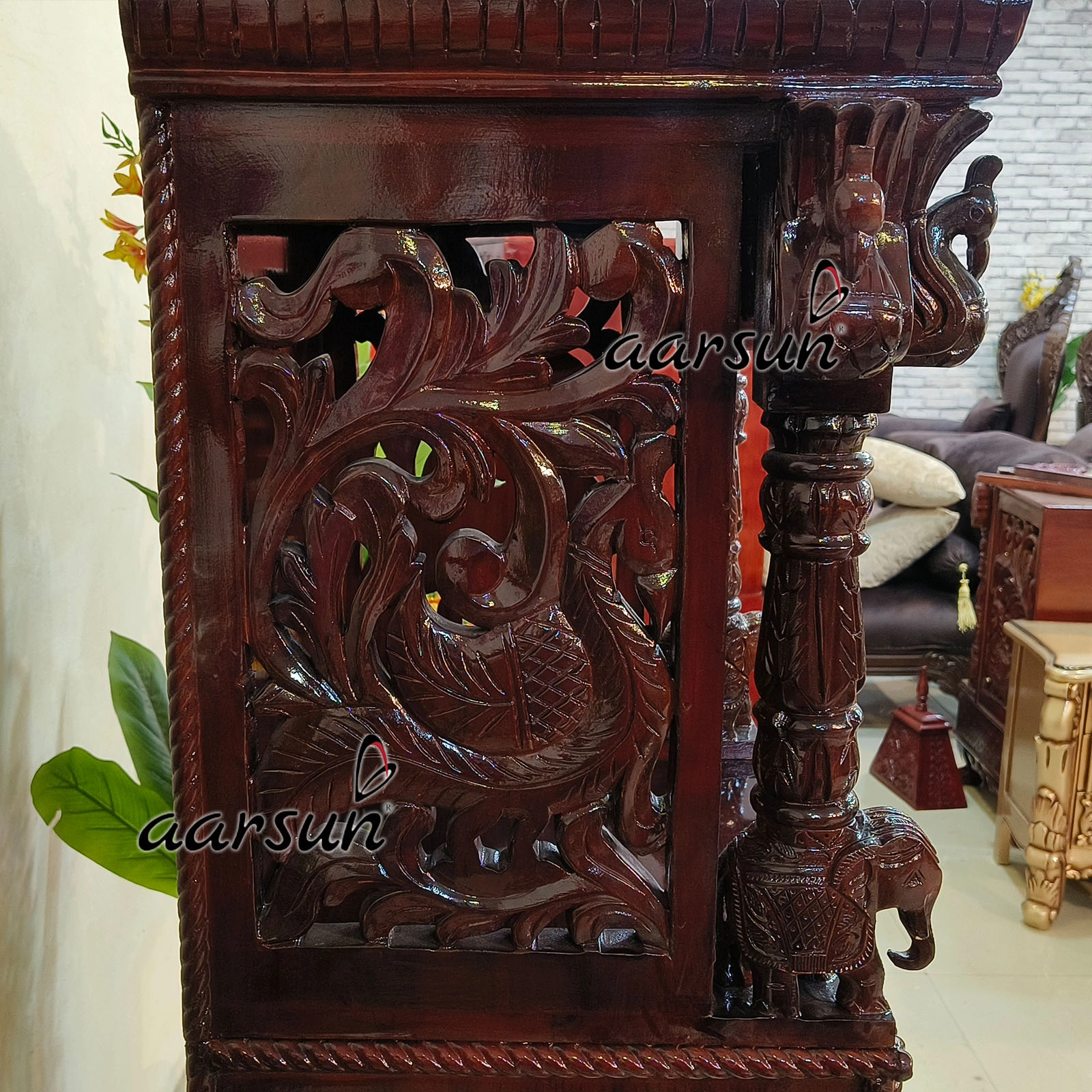 Handcrafted North Indian Puja Mandir View 9