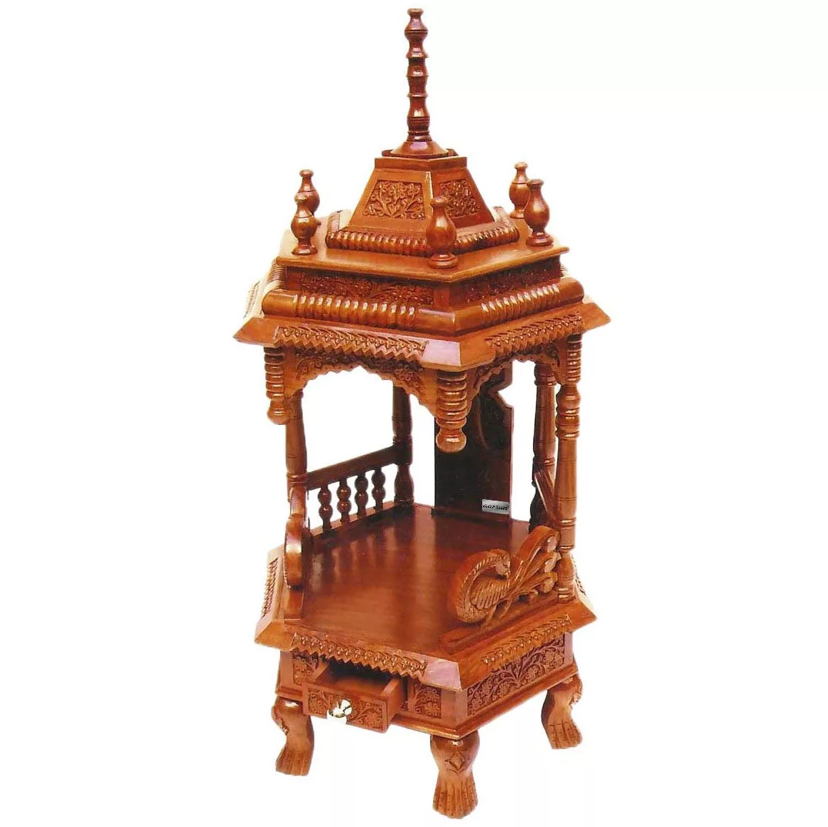 Handcrafted Sheesham Temple MNDR-0079 View 2