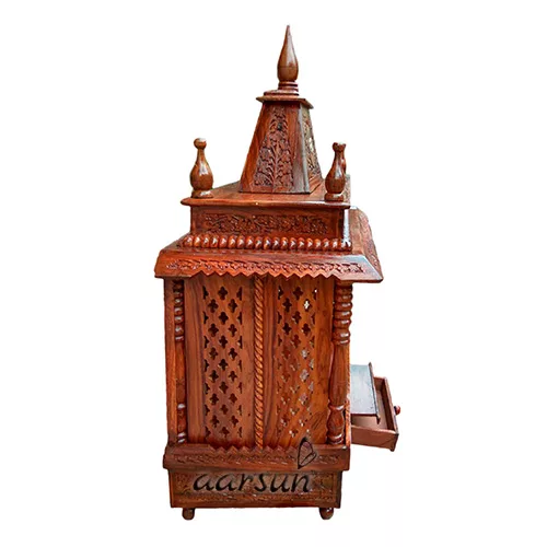 Handcrafted Sheesham Wooden Temple / Mandir MNDR-0051J View 4
