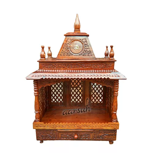 Handcrafted Sheesham Wooden Temple / Mandir MNDR-0051J View 5