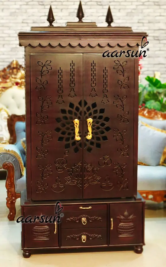 Home Temple with Pocket Door, Ghar ka Mandir with Video View 6