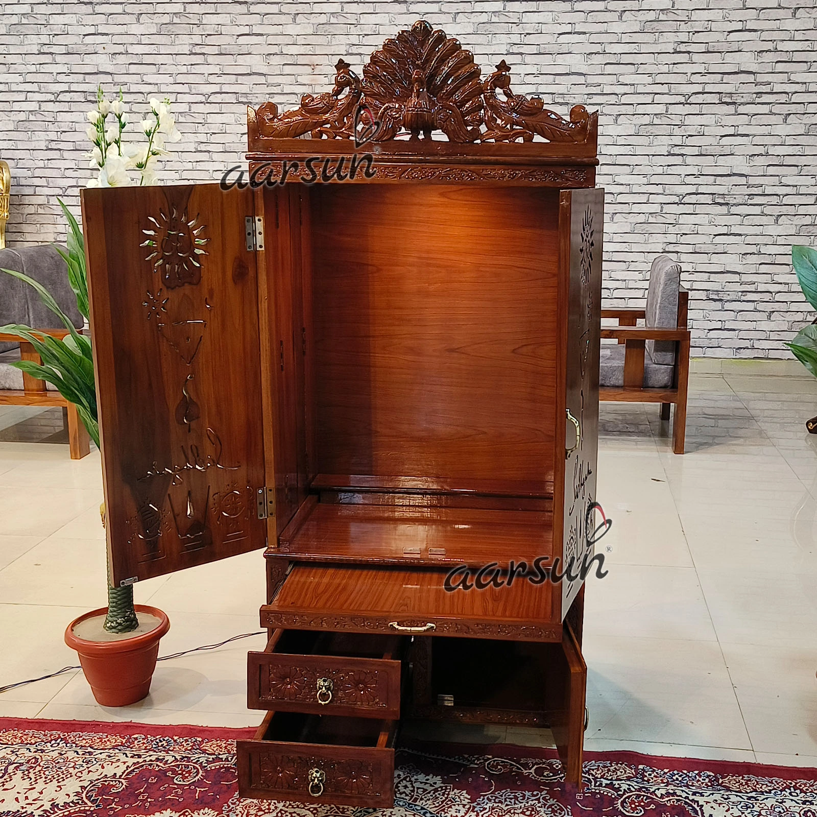 Indian Art- Pooja Mandir Design View 3