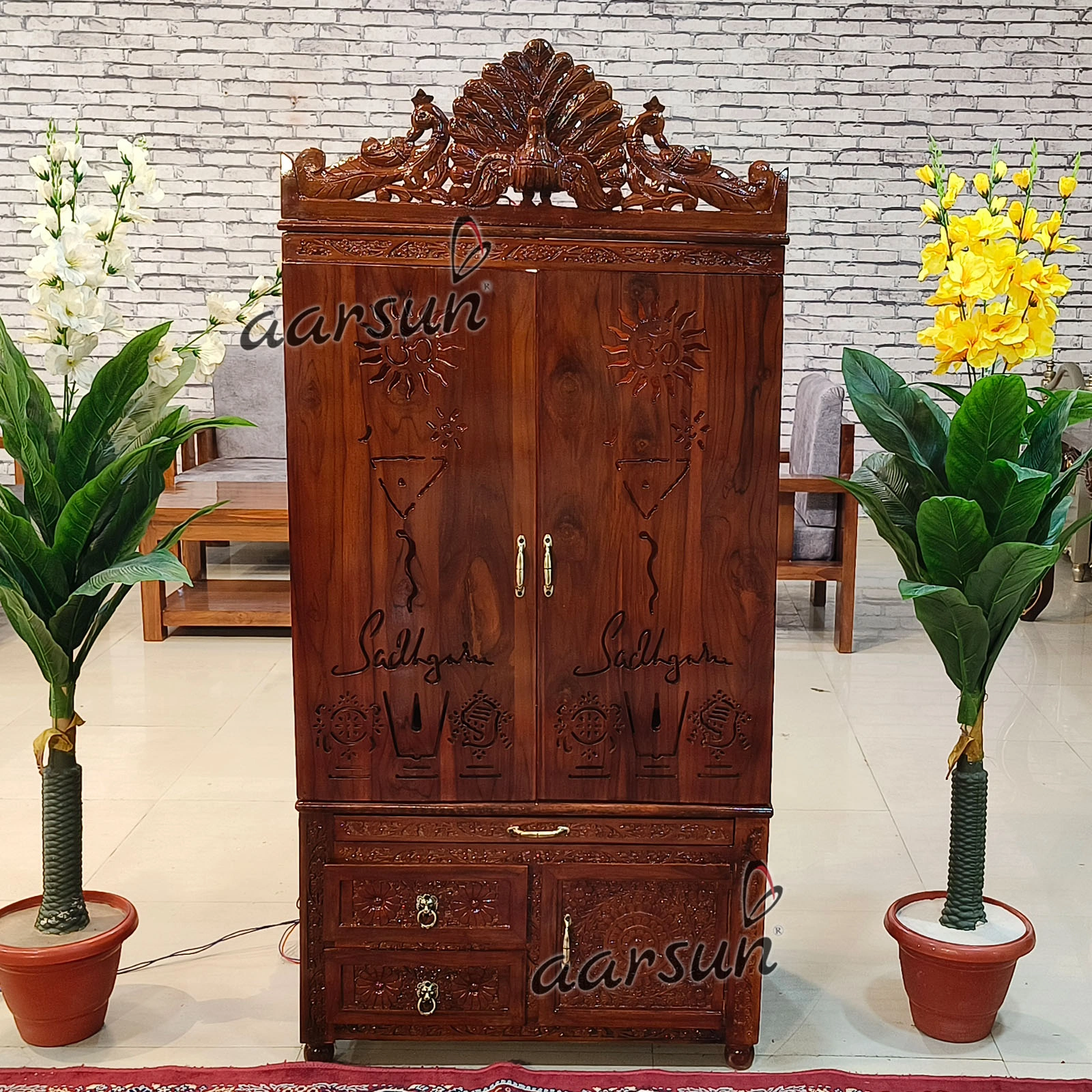 Indian Art- Pooja Mandir Design View 7