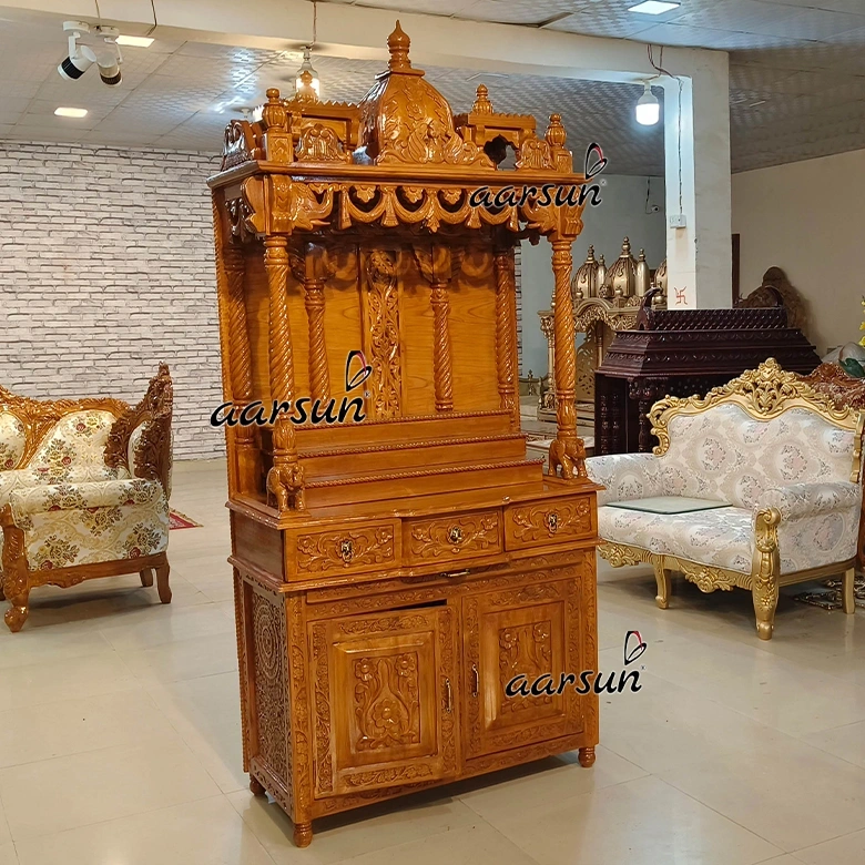 Indian Handcrafted Puja Mandir For Home View 5