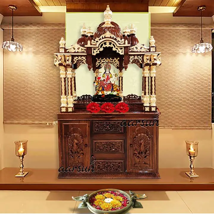 Iskcon Wooden Temple Teak Wood YT-188 View 5