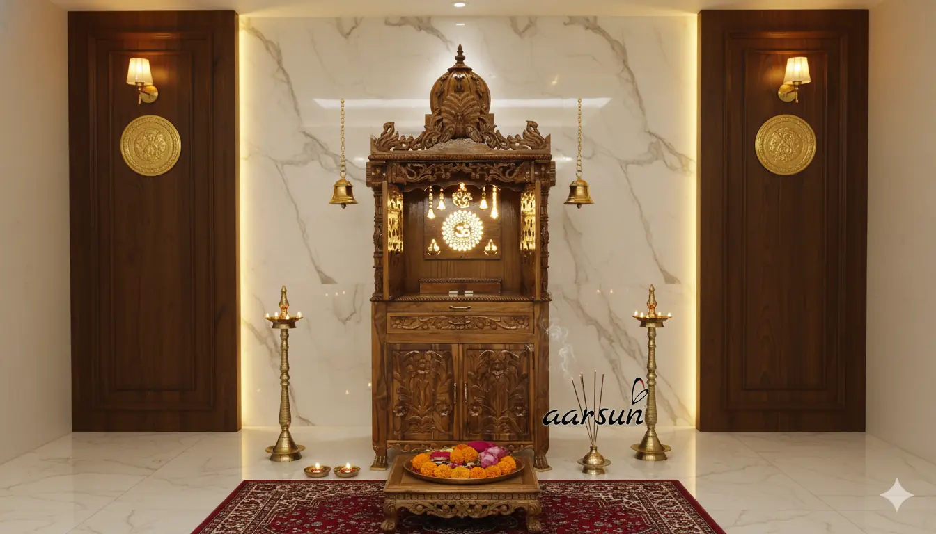 Kalash With LED Light Puja Mandir