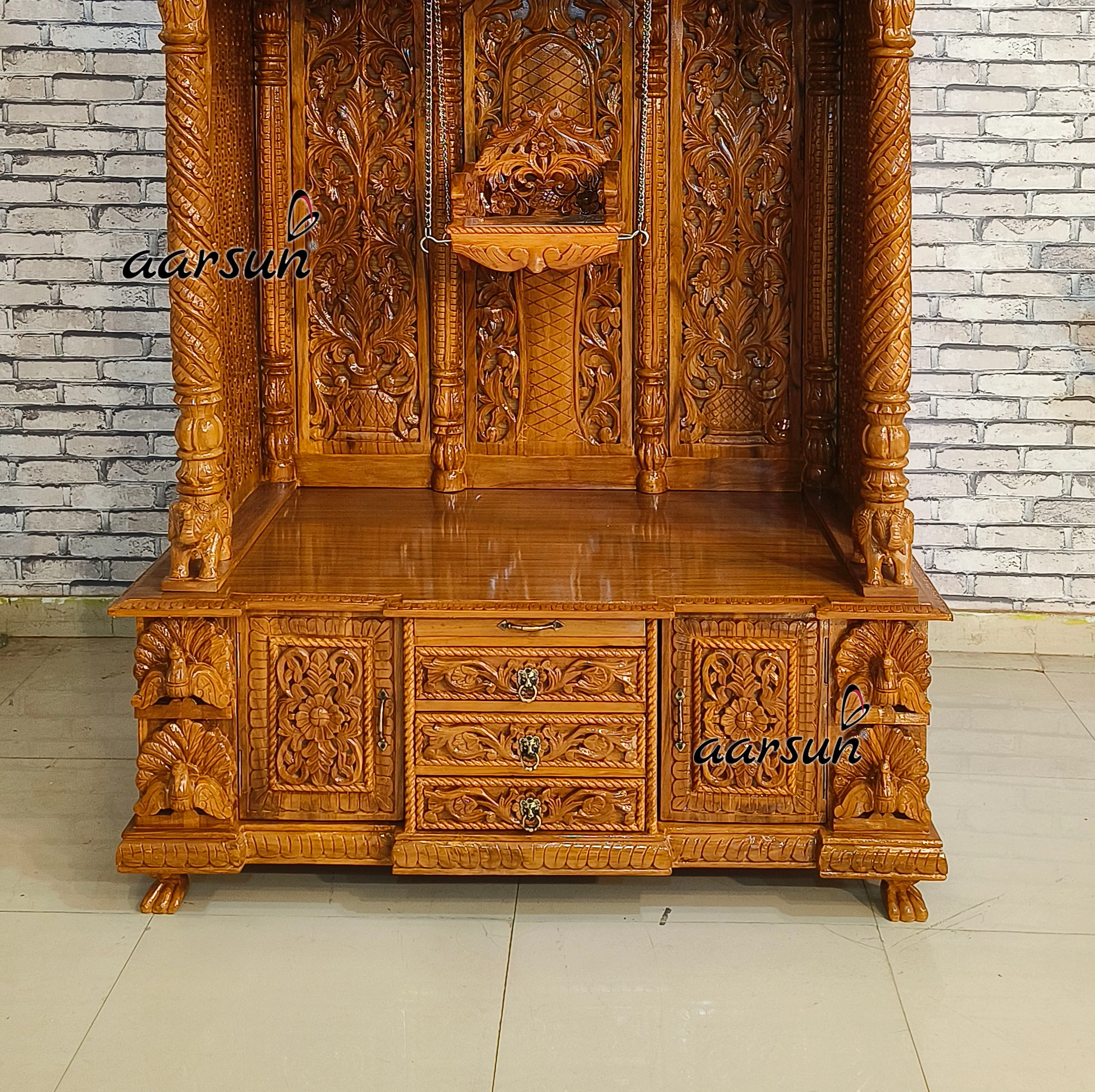 Large Temple With Krishna Jhula in Sanctum Sanctorum View 5