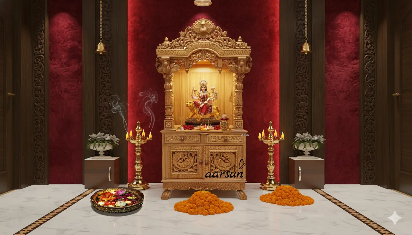 Large Wooden Temple Pooja Unit YT-103