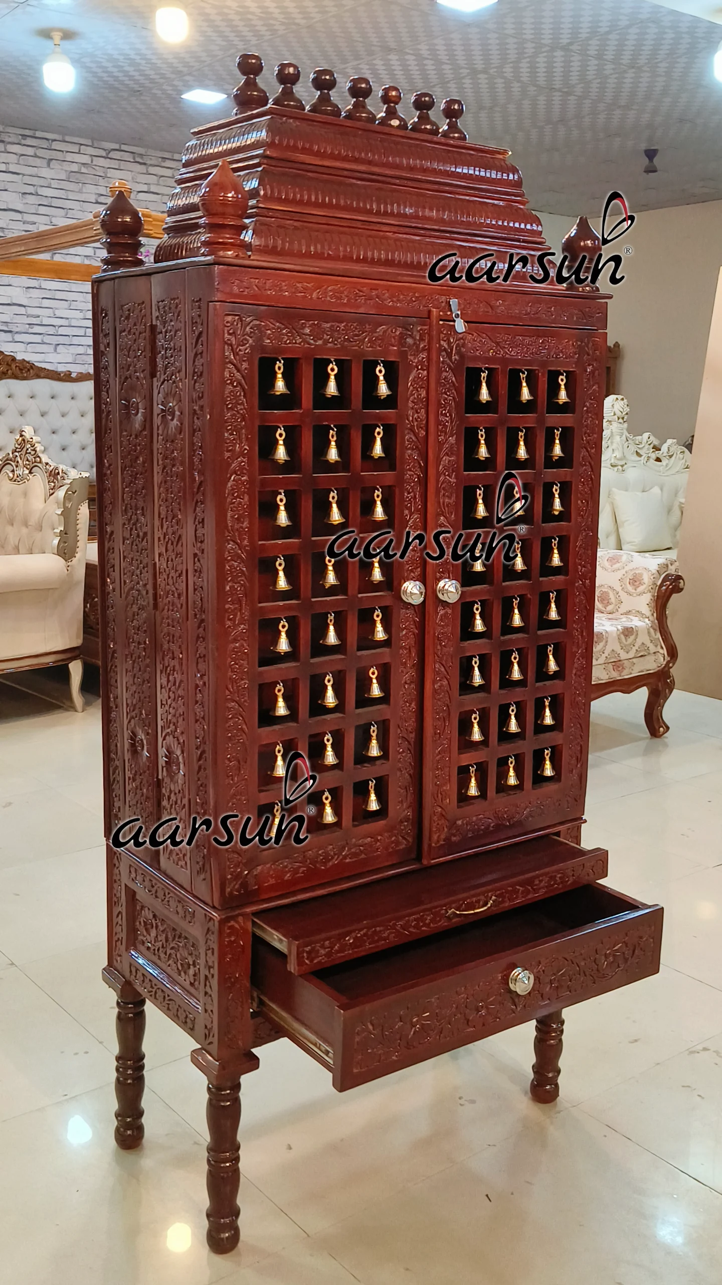 Latest Design Temple in Teak View 5