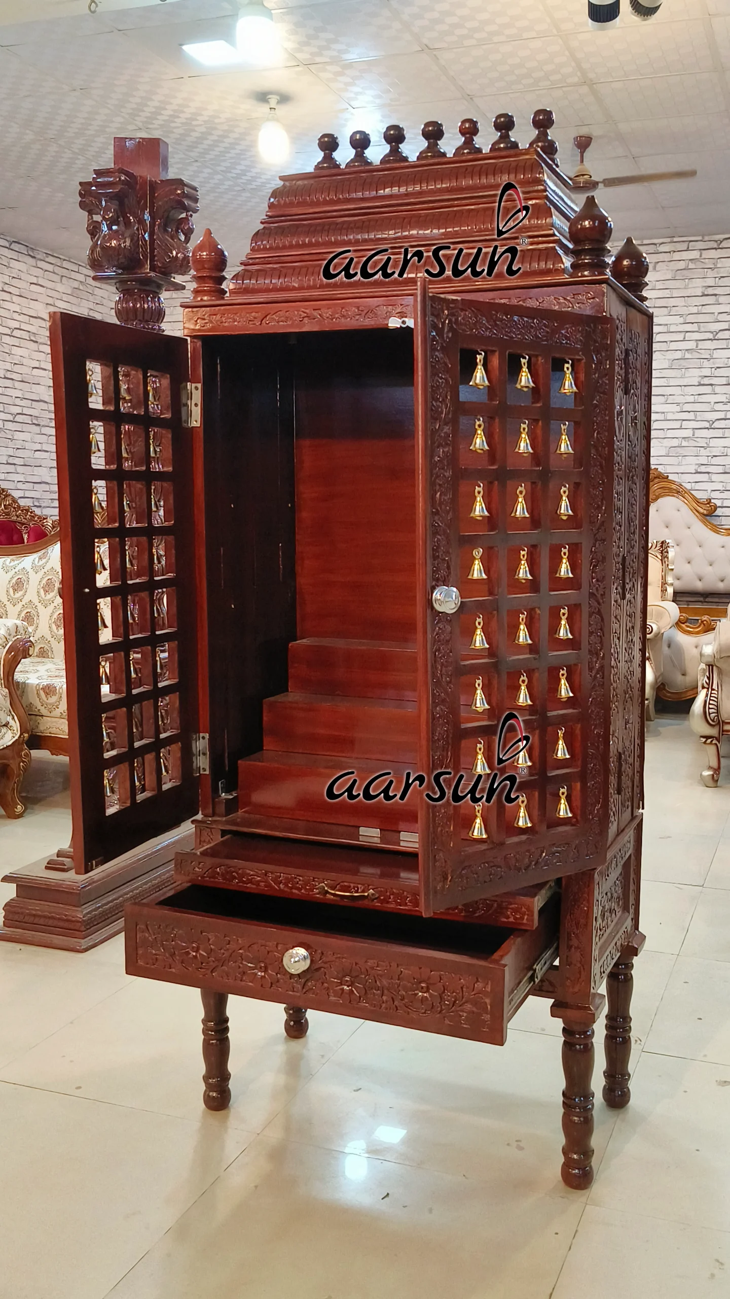 Latest Design Temple in Teak View 6