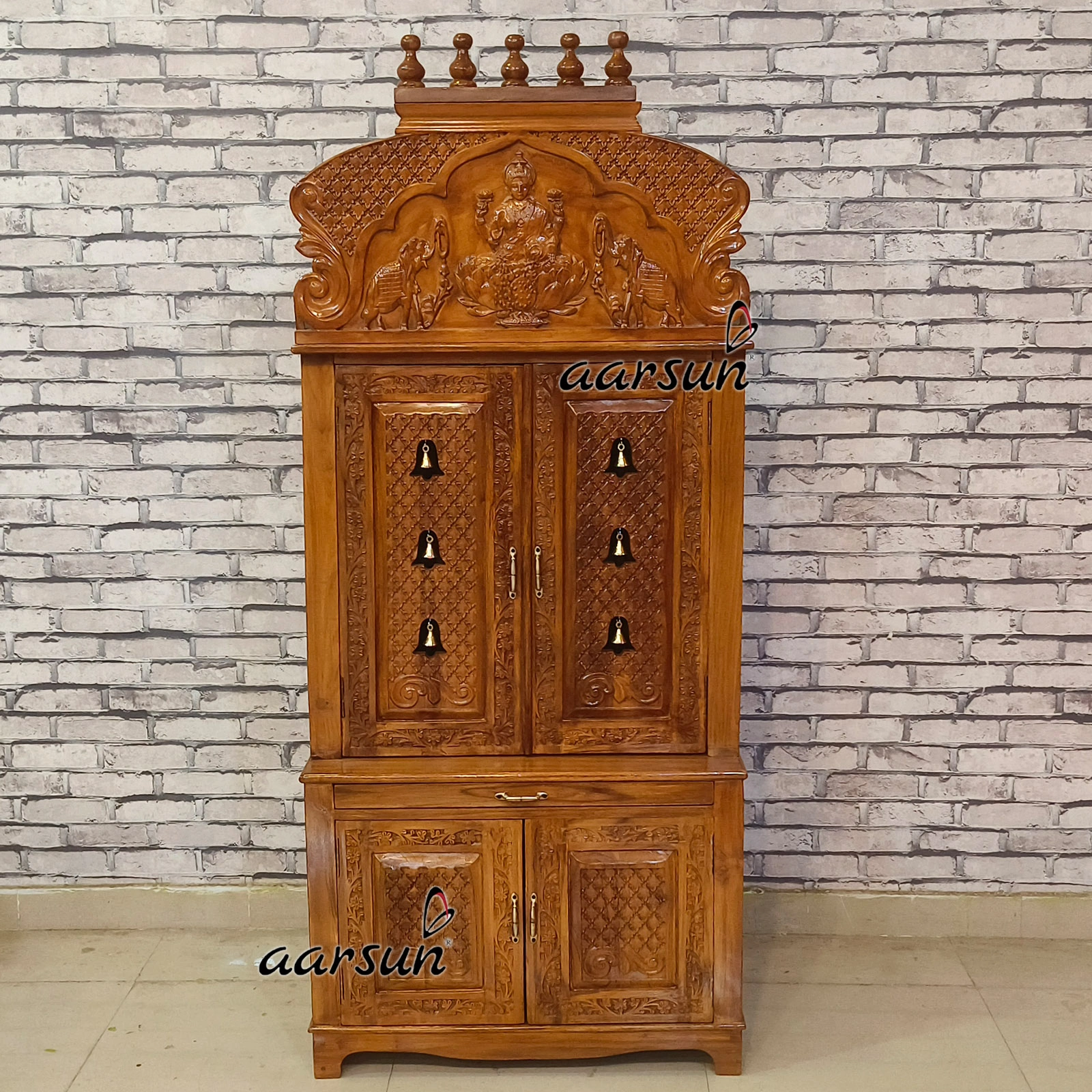 Wooden Latest Laxmi Mata ji Temple Design View 3