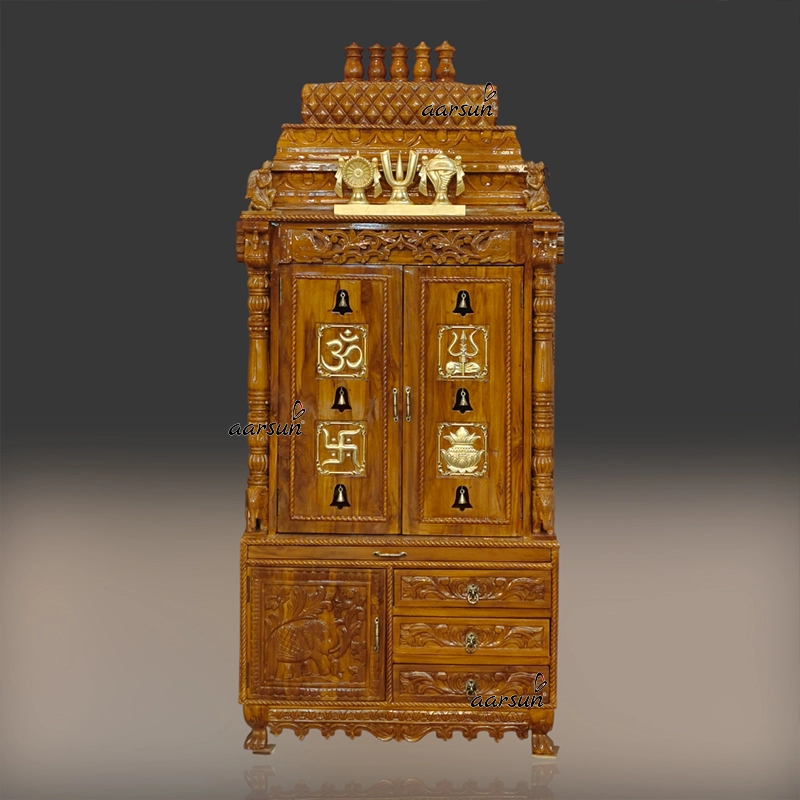 LED Modern Design Wooden Temple View 2